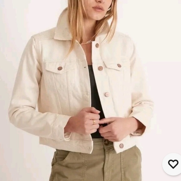 Marine Layer Off-White Jean Jacket - Picture 1 of 9